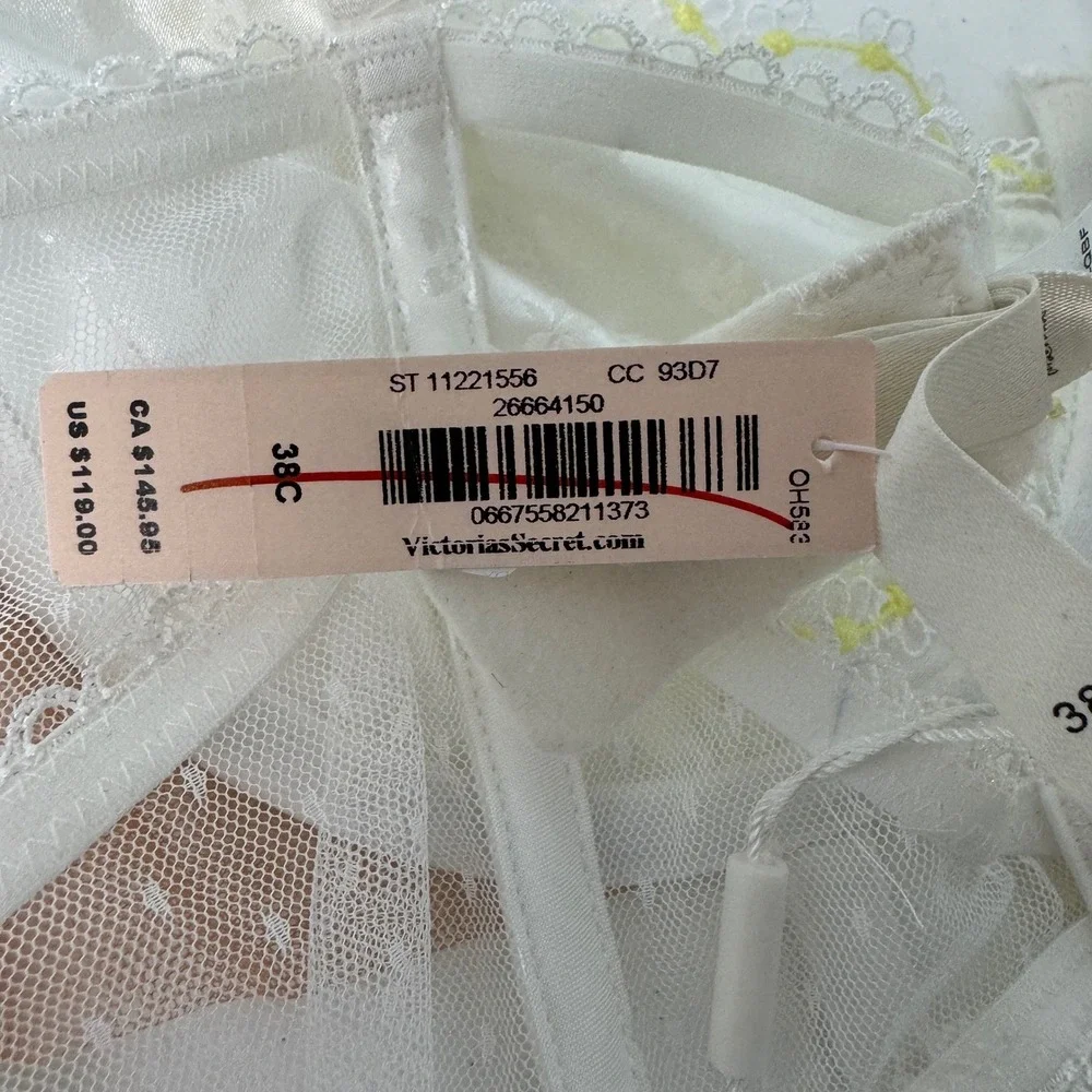 NWT For Love & Lemons White Daisy Bustier Women 38C Bridal Floral Lingerie Fairy